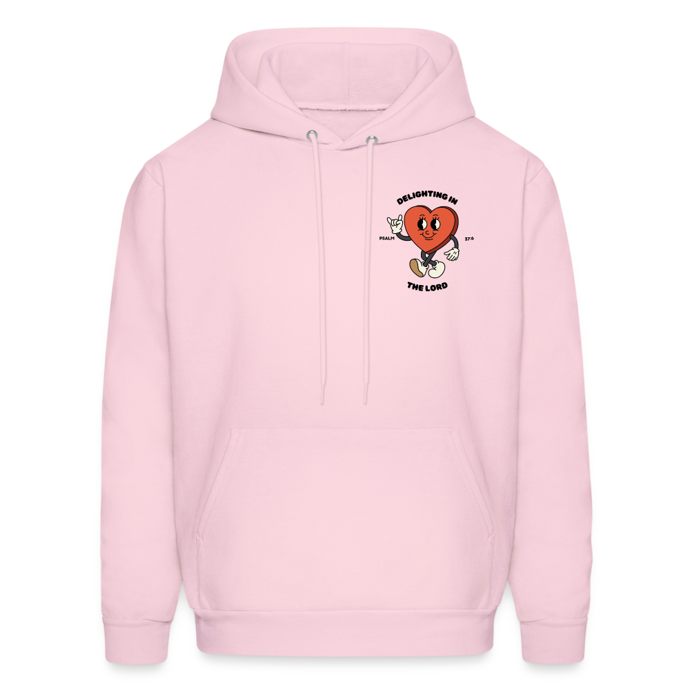 "Delighting in the Lord" Hoodie - pale pink