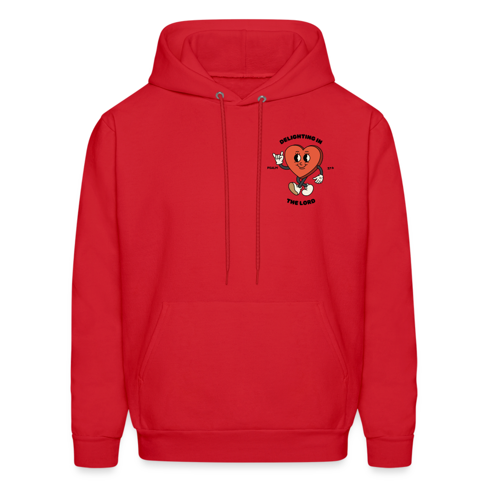 "Delighting in the Lord" Hoodie - red