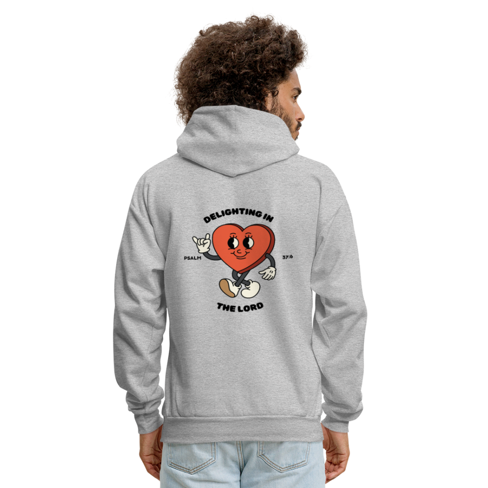 "Delighting in the Lord" Hoodie - heather gray