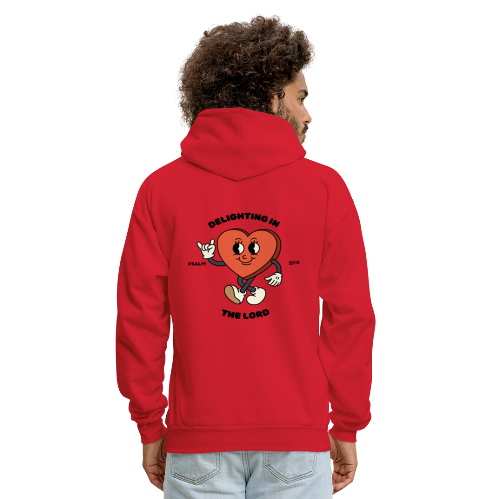 "Delighting in the Lord" Hoodie - red