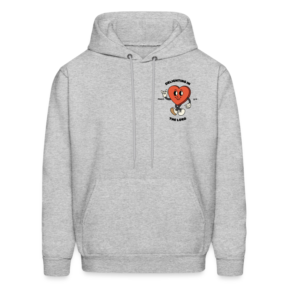 "Delighting in the Lord" Hoodie - heather gray